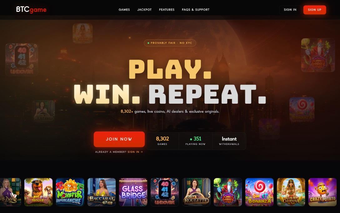 BTCgame.com | Crypto Gaming Platform